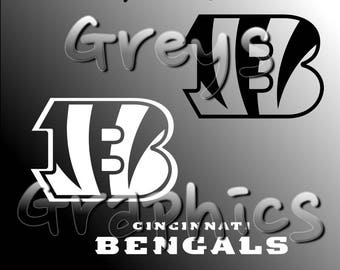 Cincinnati Bengals Primary Logo with Logotype Single Color - SVG - DXF - EPS - Vectors
