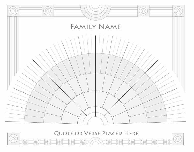 Classical Customized Genealogy Chart / Family Tree Seven