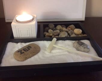 Zen Garden with Candle---SALE ENDS ON 4-14-14