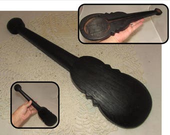 Vintage Black Wooden Wall Plaque of Guitar, Cello or Violin, handmade, wall art, musical instrument