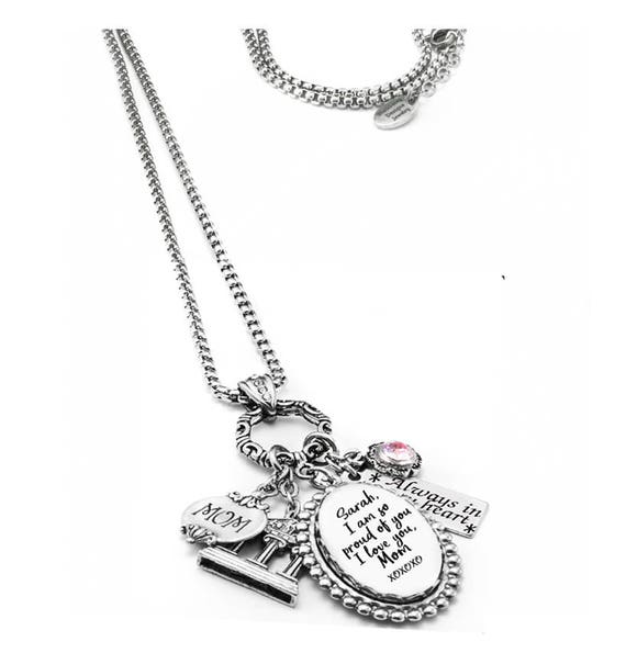 Personalized Charm Necklace Custom Jewelry Personalized