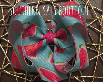 Watermelon Hair Bow -Boutique Hair Bow - Girls Hair Bow
