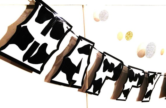 Cowboy Birthday Banner, Cowgirl Party Decor, Cowboy Party Banner, Cowgirl Party Decor, Cowboy Party Banner, Cowgirl Party Decor, Cow Print Il_570xn