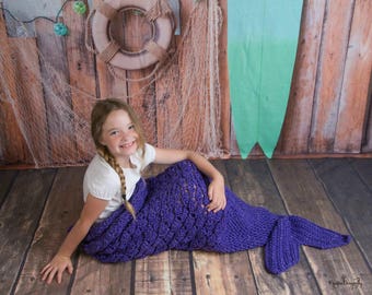 Adult Mermaid Tail Blanket, Child Mermaid Tail Blanket, Toddler Mermaid Tail Blanket