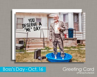 Boss's Day Card, funny boss card, co worker card, boss birthday card, co worker birthday, retirement card, birthday for him, funny card