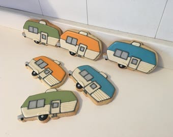 Vintage Rv Trailer Travel Road Trip Retirement cookies