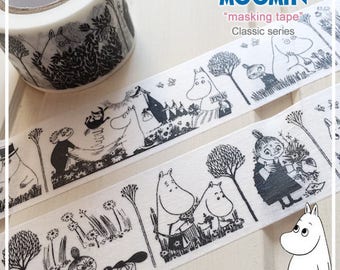Moomins in Black & White Washi Tape (Mm-116)