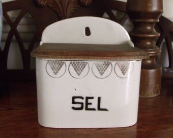 Vintage Country French Farmhouse Sel Salt Box