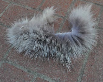 Real Beautiful Strip of Timber Wolf Fur - 14.5 inches