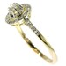 Diamond Ring Art Deco engagement ring round shape 18k yellow