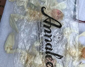 Vintage Annalee Elves Pixies Ivory felt Elves Set of 4 Annalee Pixies Mobilitee Dolls 1955 2 Large Snowflakes Vintage Christmas Dolls