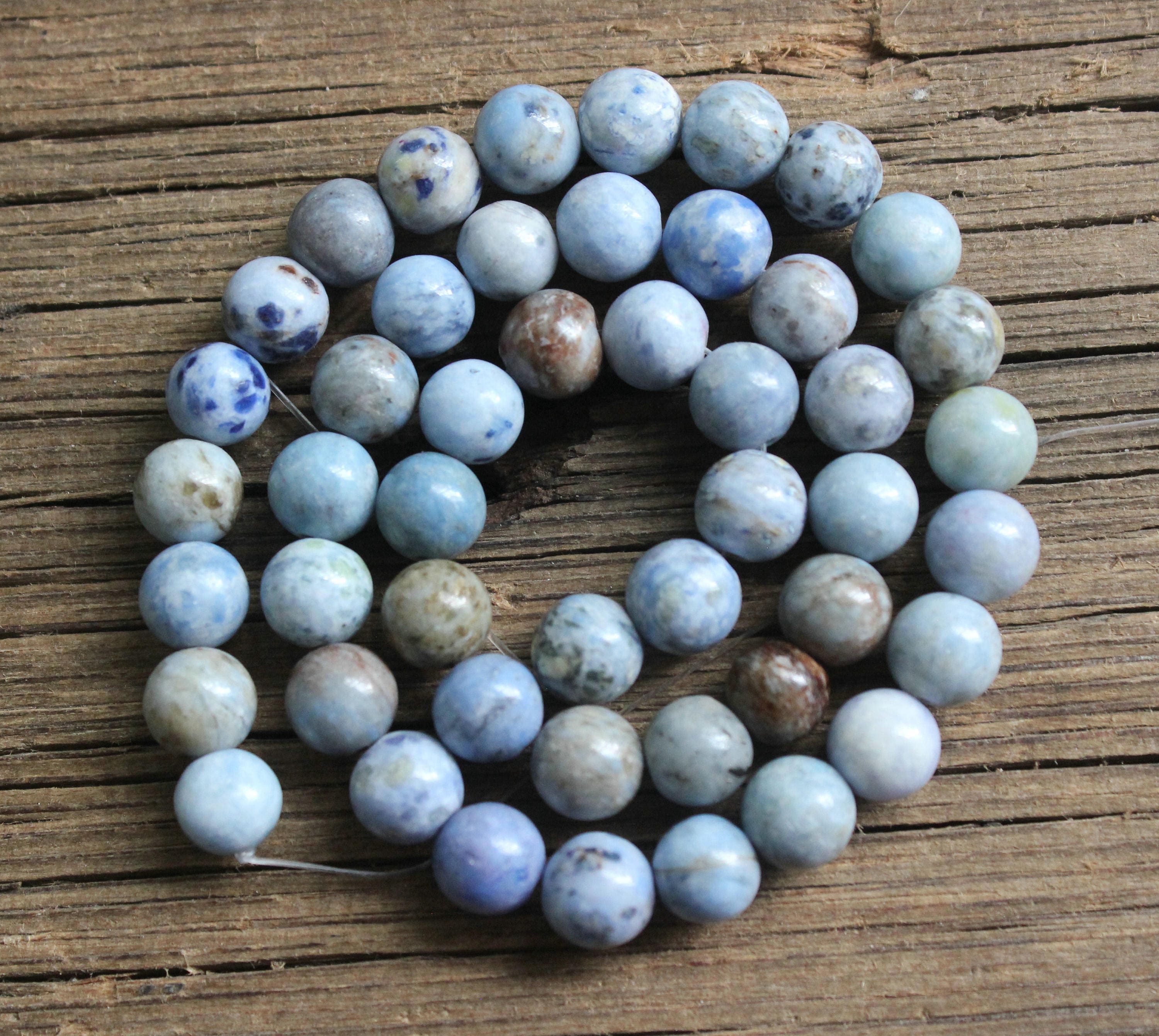 Baby Blue stone Round beads,8mm round ball from CGPGemBeads on Etsy Studio