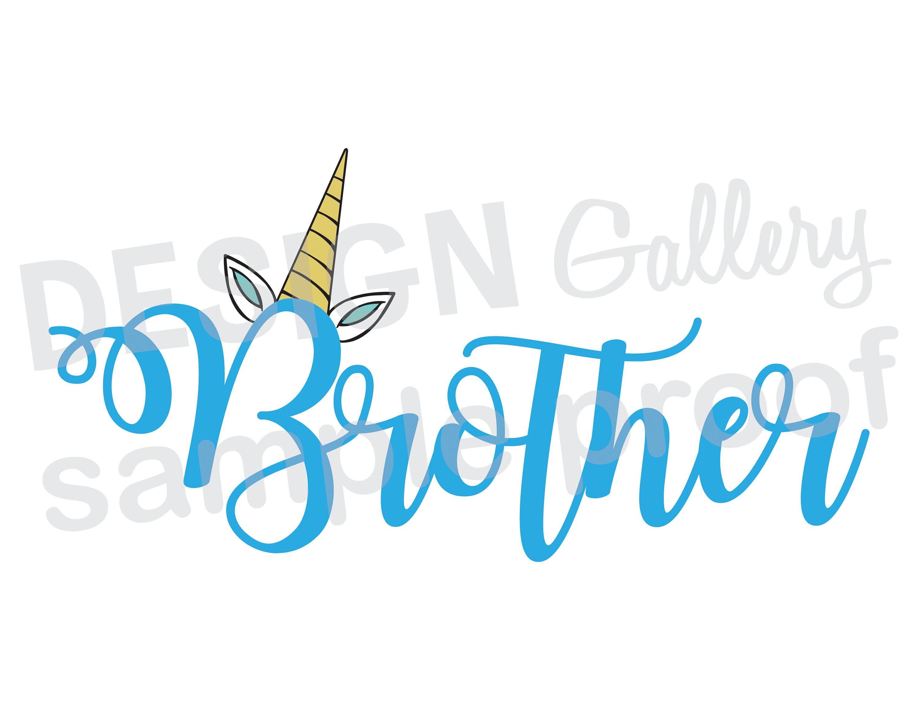 Download Brother Unicorn JPG png & SVG DXF cut file Printable