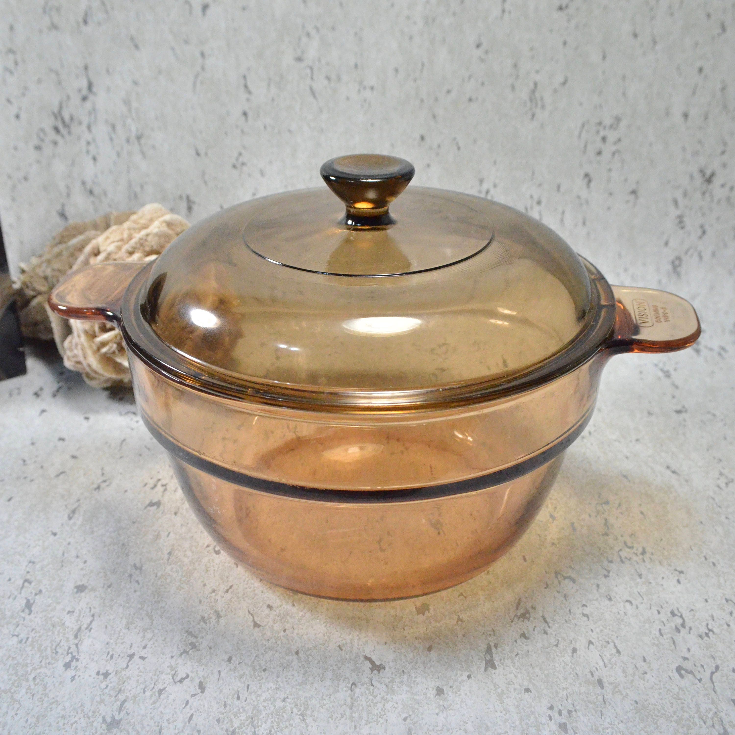 Corning Pyrex Vision V20B Amber Vision Dutch Oven