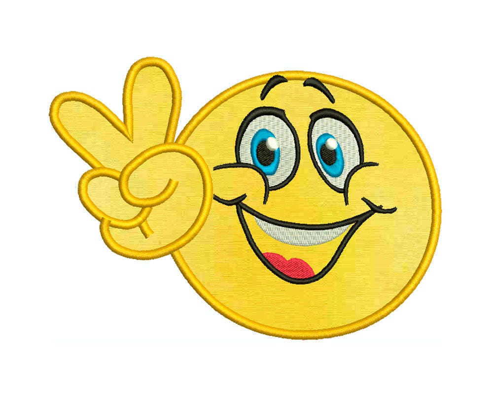 EMOJI 1 Machine Applique Embroidery Instant Digital Download