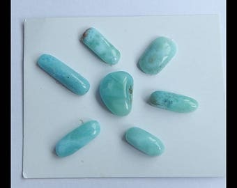 Sell 7 PCS Larimar Gemstone Cabochon Beads,20x6x4mm,13x6x5mm,6.95g(g0824)