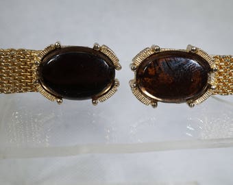 Vintage Swank Gold Tone Wrap-A-Round Cuff Links.