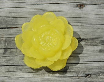 Lotus Flower Soap ~ Water Lily Soap ~ Yellow Flower Soap ~ Glycerin Flower Soap ~ Lotus Soap ~ Bridesmaid Gift