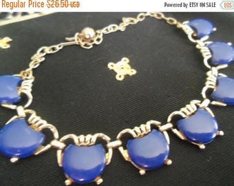 Now On Sale Vintage Blue Lucite 1950's Necklace Collectible Jewelry Mad Men Mod Rockabilly Accessories