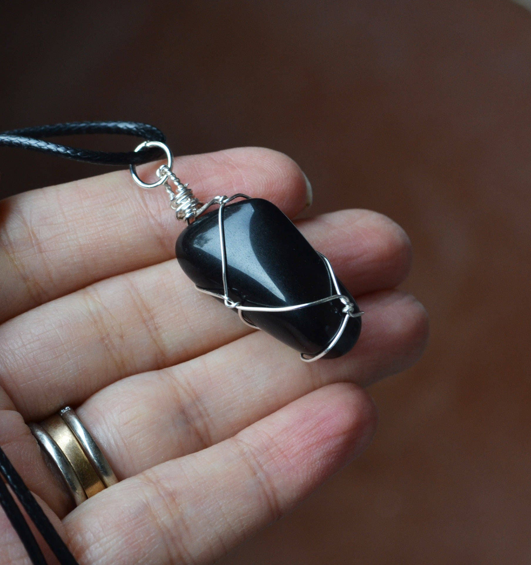 black obsidian necklace for protection