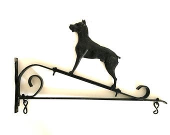Antique Wrought Iron Hanging Sign Bracket / Ornamental Wrought