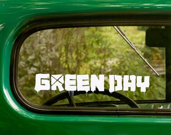 GREEN DAY Decal, 2 Stickers, Metal Band Decal, Music, Vinyl Sticker For Car Truck Rv Jeep Bumper Window