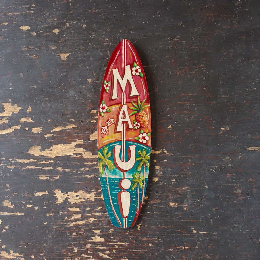 Maui Surfboard beach tropical surf art aloha hawaii