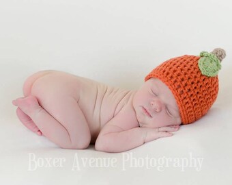 Baby Pumpkin Hat, Toddler Pumpkin Hat