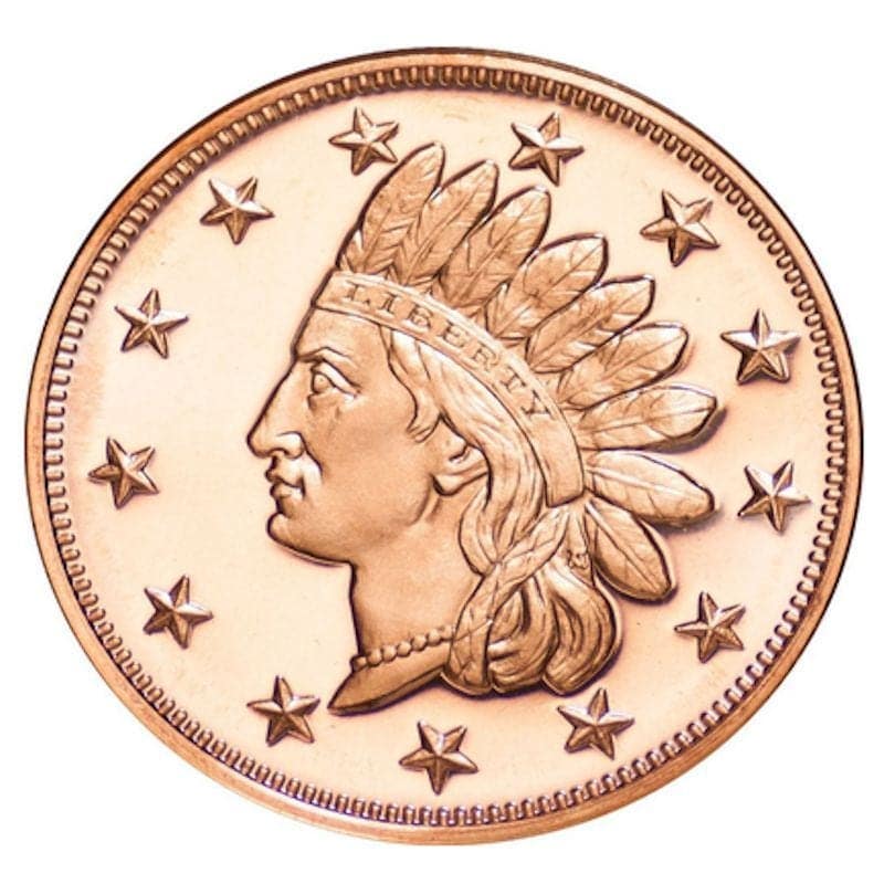 Indian Head Penny 1 oz .999 Pure Copper Challenge Coin