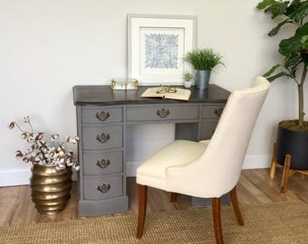 Vintage Writing Desk - Painted Furniture - Distressed Desk - Country Chic Furniture - Solid Wood Desk - Farmhouse Furniture
