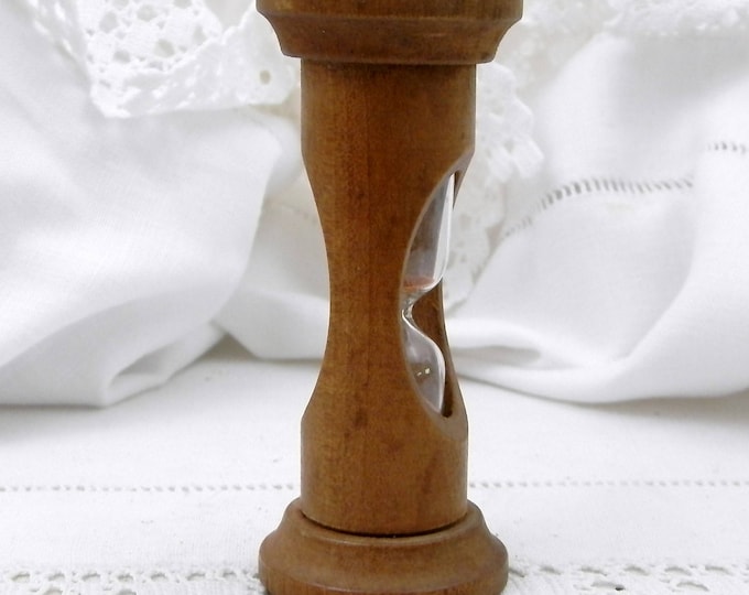 Vintage Traditional Treen Egg Timer, Glass and Pale Pink Sand, French Country Cottage Kitchen Decor, Retro Rustic Cooking Vintage Traditional Treen Egg Timer, Glass and Pale Pink Sand, French Country Cottage Kitchen Decor, Retro Rustic Cooking