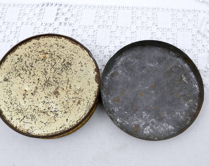 Vintage Yellow Honey Candie Lozenges Metal Tin with Bees and Hive Pattern from France, French Medicinal Tablets, Pastilles de Miel