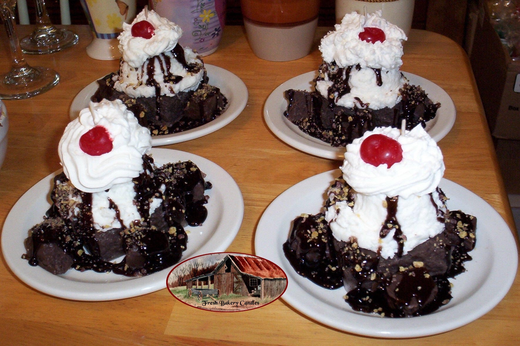 Hot Fudge Brownie Delight with Ice Cream Candle