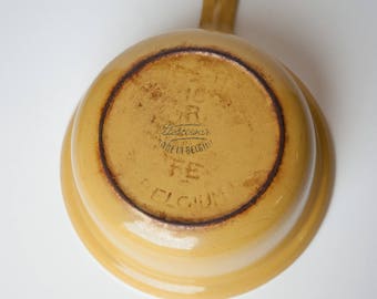 Vintage Descoware Mustard Yellow Sauce Pan