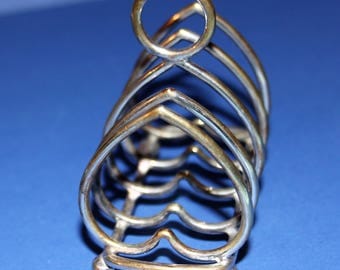 Delightful antique Hucan Heath Heart Letter Rack /Silver plated