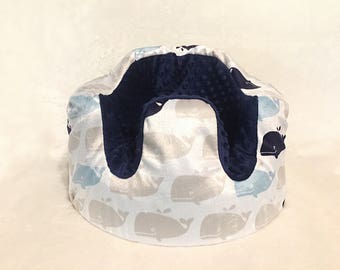 Navy Whale Bumbo Cover
