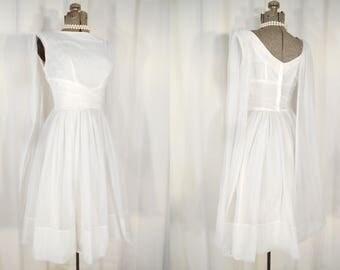 Vintage Wedding Dress | 1950s Wedding Dress | Simple Wedding Dress | Small Short Corset Wedding Dress