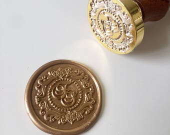 Calligraphy initials Wedding Wax Seal Stamp