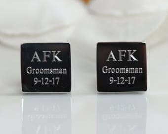 Groomsmen Cuff links | Groomsmen Proposal | Wedding Cuff links | Cuff links | Engraved Cuff links | Custom Cuff links