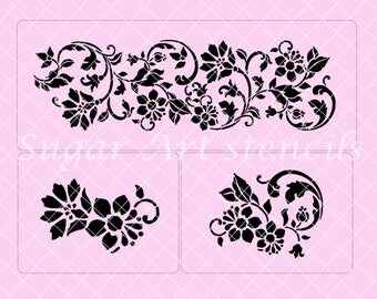 Floral stencils | Etsy