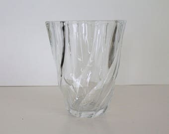Vintage French LUMINARC Glass Vase, Flower Vase, 1970's , Made In France