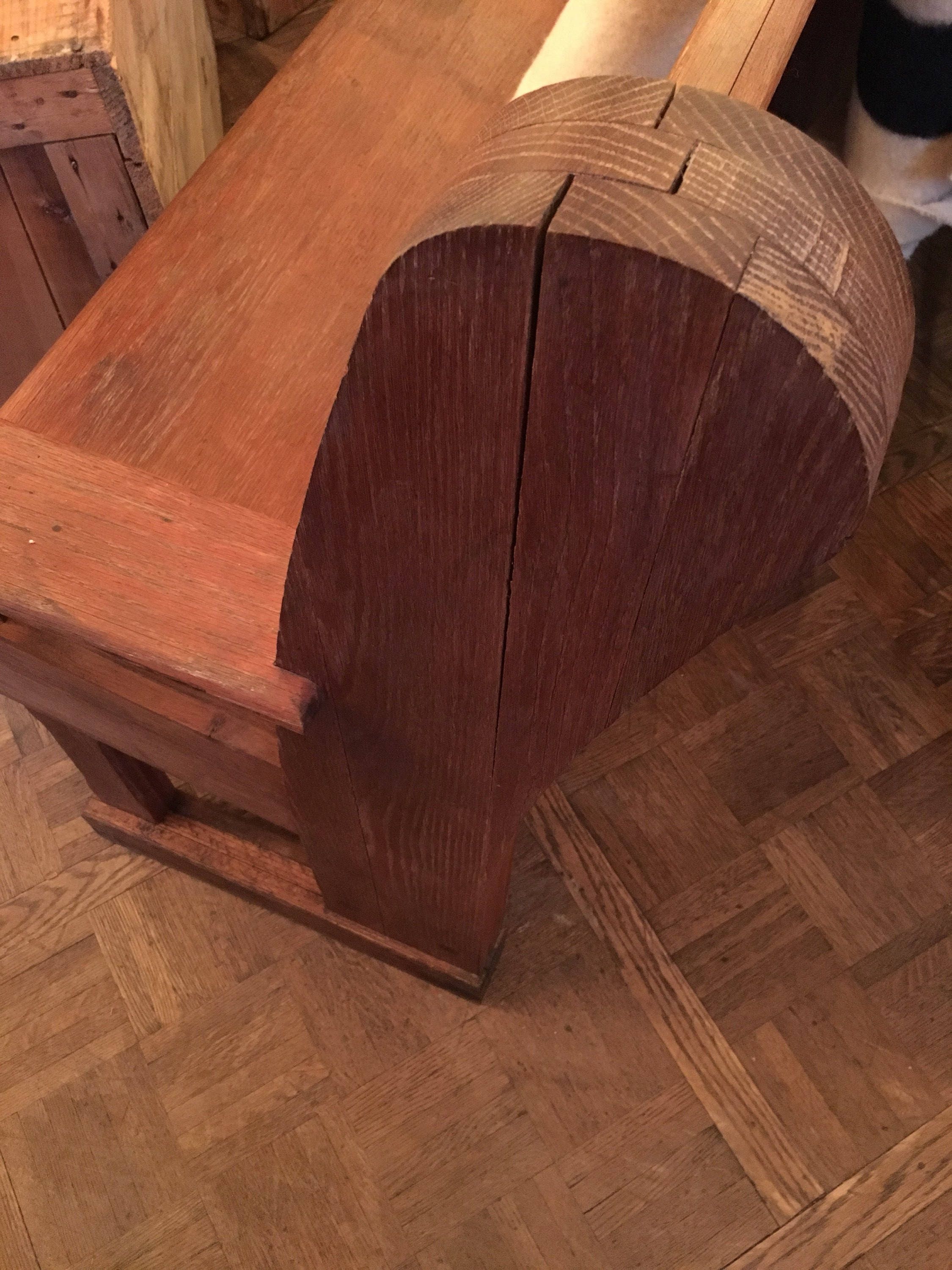 Antique Church Pew Bench, 8Ft Oak Bench, Entryway Bench, Wooden Church