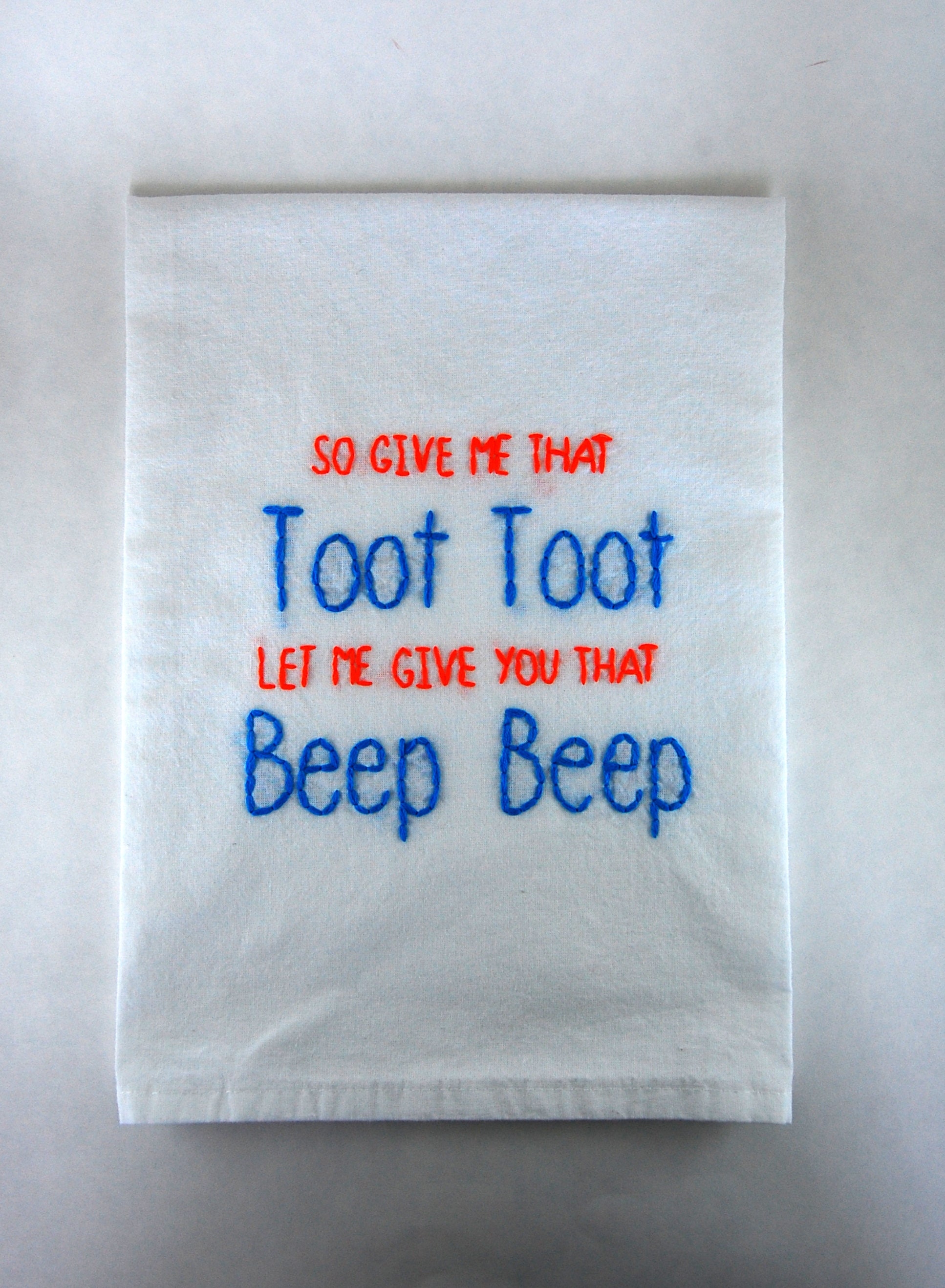 R Kelly Flour Sack Towel Remix to Ignition Embroidered