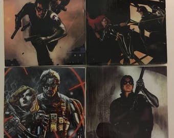 Bucky Barnes Natasha Romanoff Coasters Set 1 Bucky Barnes Natasha Romanoff Coasters Set 1