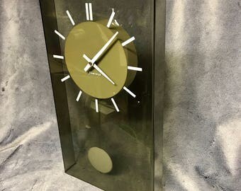 Vintage Clock - Mid-Century Modern - Homestead w/ working Pendulum