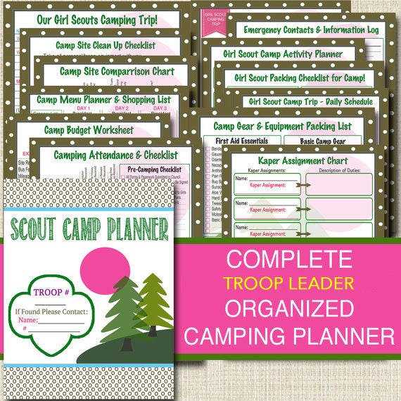 printable chart kaper Forms Campout Leader DOWNLOAD Pack Planner Troop INSTANT