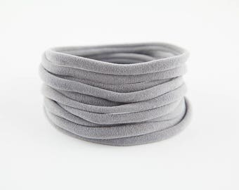 Nylon Headbands light grey Nylon Headband WHOLESALE Baby gray Headband Wholesale Nylon Elastic Baby Headbands Bulk Soft Thin Supply