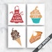 Funny Kitchen Art Print Set Set of 9 Art Prints Featured