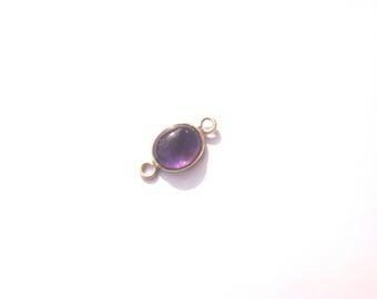 Indian translucent Amethyst: tiny connector 18 mm in length x max width about 9 mm