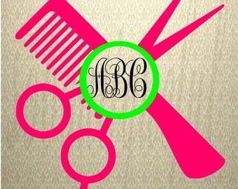 Hairdresser SVG Cut Files, Hairstylist SVG, cut files for Silhouette, cut files for Cricut, svg files, Monogram frames svg, svg files